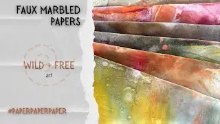 Make faux marbled papers for your journals
