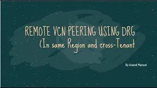 Remote Peering Gateway using DRG