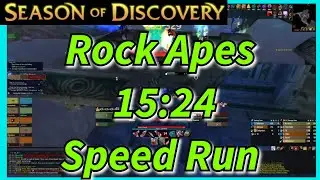 Rock Apes BFD Speed Run - 15:24 - Hunter PoV - Season of Discovery - WoW Classic !!!