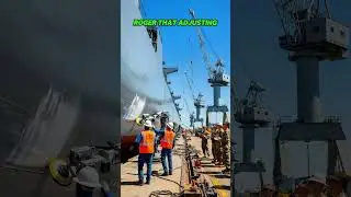 Before launch: inspecting the massive hull