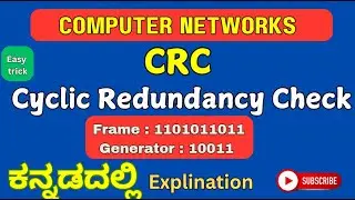 Cyclic Redundancy Check (CRC) problem [ಕನ್ನಡ ]