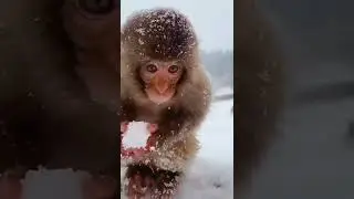 Ek cute baby monkey Barf mein Tadap Raha Hai Bechara so bad