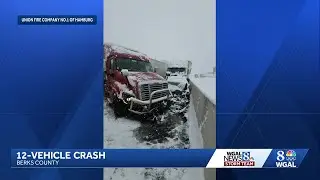 All lanes now open after 12-vehicle crash in Berks County