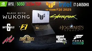 RTX 5050 115W + i7-14650HX | Laptop Gaming Performance Test | ASUS TUF F16 2025 |