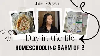 Productive day vlog as a homeschooling SAHM of 2 | grocery haul, dinner, laundry + more!