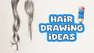 how to draw realistic hair | hair in sketching 🎨