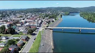 Lock Haven, Pennsylvania Drone Aerials Above Riverwalk - 4K Drone Tour