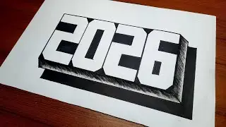 Amazing 2026 3D Art Drawing  #2026drawing #rajenart 