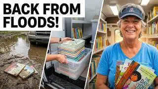 Joan Connor's Mobile Library After the Kerr County Flood