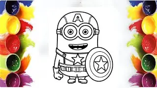 Coloring Minions | Cute Minions Coloring Page | Marker Art | MINI ARTIST WORLD