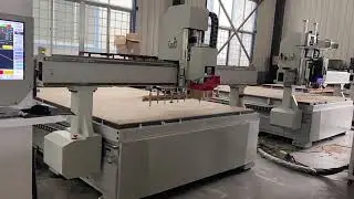 9kw CNC Router Woodworking Machinery 12 Tools Auto Change/Vacuum Adsorption Table