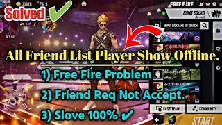 #freefirefriendlistfiriendsshowoffline ||How slove Free fire game friends online/offline problem||