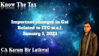 Important Changes in GST Related to ITC w.e.f. January 1, 2021
