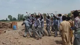 Students Celebrating Last day  at punjab group of college bhalwal