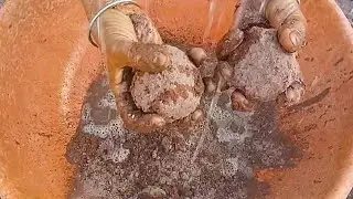 NEW🔊Very Very Dusty Soft Pure Reddirt Crumbling With Water Fall Like Rain🌧️Oddly Satisfying#asmr 