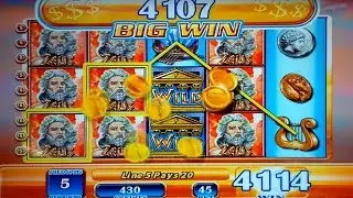 MEGA JACKPOT HANDPAY! Zeus Slot - $45 Max Bet!