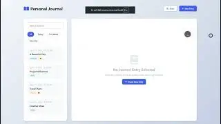Personal Journal App Using HTML, CSS and JavaScript with Source Code