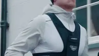 Running with Freetrain Vest, Gloves, and Beanie