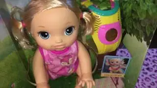 BABY ALIVE GO BYE BYE BOX OPENING-SLING DEMO--PLEASE HELP ME NAME HER