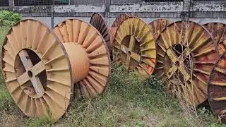 For sale: Steel Cable Reels and Half Size Aluminum Van 