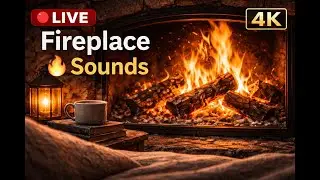 LIVE Fireplace Sounds 🔥 | Real Crackling Fire Ambience (No Music)