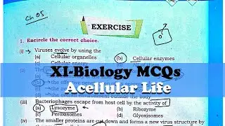 XI- Biology Chapter 05 Acellular Life MCQs discussion || STB new Book