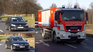[AMOKALARM] 3 ZPKW Polizei Braunschweig + WLF AB-AStra Berufsfeuerwehr Braunschweig auf Einsatzfahrt