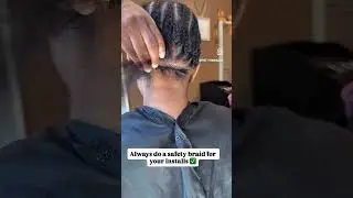 How to do a braid down for a wig ❣️ #braiddown #hairtutorial #wigs
