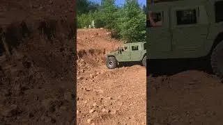 Our prototype humvee doing hill climbs