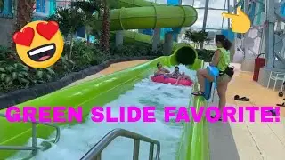 GREEN SLIDE at OWA TROPIC FALLS was the favorite of the kids !