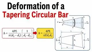 Deformation of uniformly Tapering Circular Bar | Simple stress & Strain