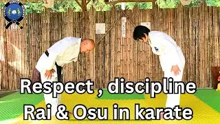 Как кланяться и оказывать уважение в каратэ / Рай и Осу/ часть 1.