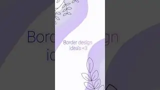 Aesthetic border design ideas ✨ #shorts#part1 #ideas