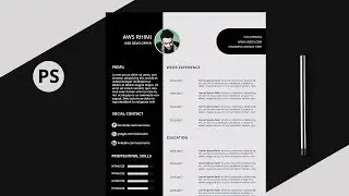 Petroleum CV/Resume design | Photoshop tutorial (+Psd File)
