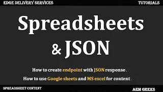 AEM Franklin #12 | Spreadsheet and Json content in Edge Delivery Services (AEM Franklin)