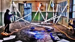 Pedro Meier &ndash; &raquo;OLYMP ILLUMINIERT&laquo; &ndash; Lichtinstallation &ndash; &raquo;ZEUS TAGEBUCH&laquo; &ndash; ArtCampus Attisholz 2016