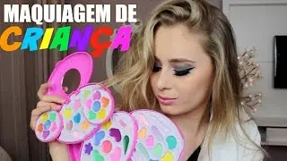 DESAFIO USANDO MAQUIAGEM DE CRIANÇA | feat. Elaine Zanol