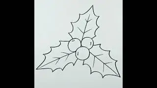 Easy Drawing Mistletoe #shorts