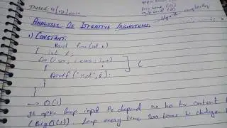 Analysis of Iterative Algorithm Part 1