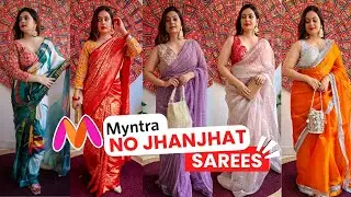 Myntra 1 Minute Ready to Wear Saree Haul | Partywear Sarees | Glam Devi Blouses | Mahima Giri