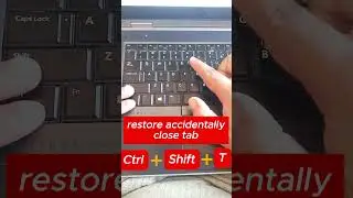 shortcut key to restore accidentaly close tab| recover recently close tab in google chrome #shorts