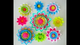 DIY: colourful flowers/bunte Blumen. Origami