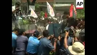 Protest outside US embassy over military manoeuvres at sea