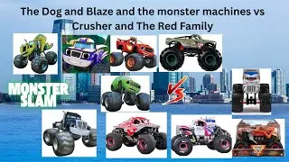 MonsterSlam Night 2 match 3- V8 Bomber and Blaze and the Monster Machines vs Crusher and Red family