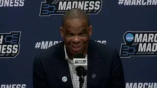 #UNC coach Hubert Davis and players RJ Davis and Seth Trimble after season-ending loss to Ole Miss