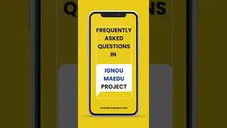 FAQs in IGNOU MAEDU Project Dissertation (MESP-001) #ignoumaeduproject #mesp1project #ignouproject