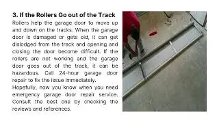 When Do You Need an Emergency Garage Door Repair Service?