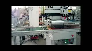 flat Glass automatic screen printing machine with conveyor belt auto feeder