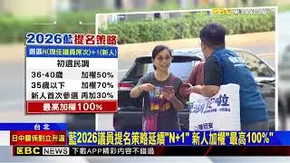 獨家》藍2026議員提名策略延續「N+1」 新人加權「最高100%」@newsebc