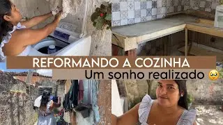 INÍCIO DE UM SONHO 🥹  REFORMANDO A COZINHA - #kamilagoes 
